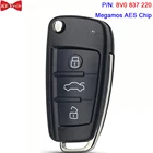 KEYECU для Audi A3 S3 2012 2013 2014 2015 дистанционный ключ 8V0 837 220  8V0837220 433 МГц ASK Megamos AES чип без ключа