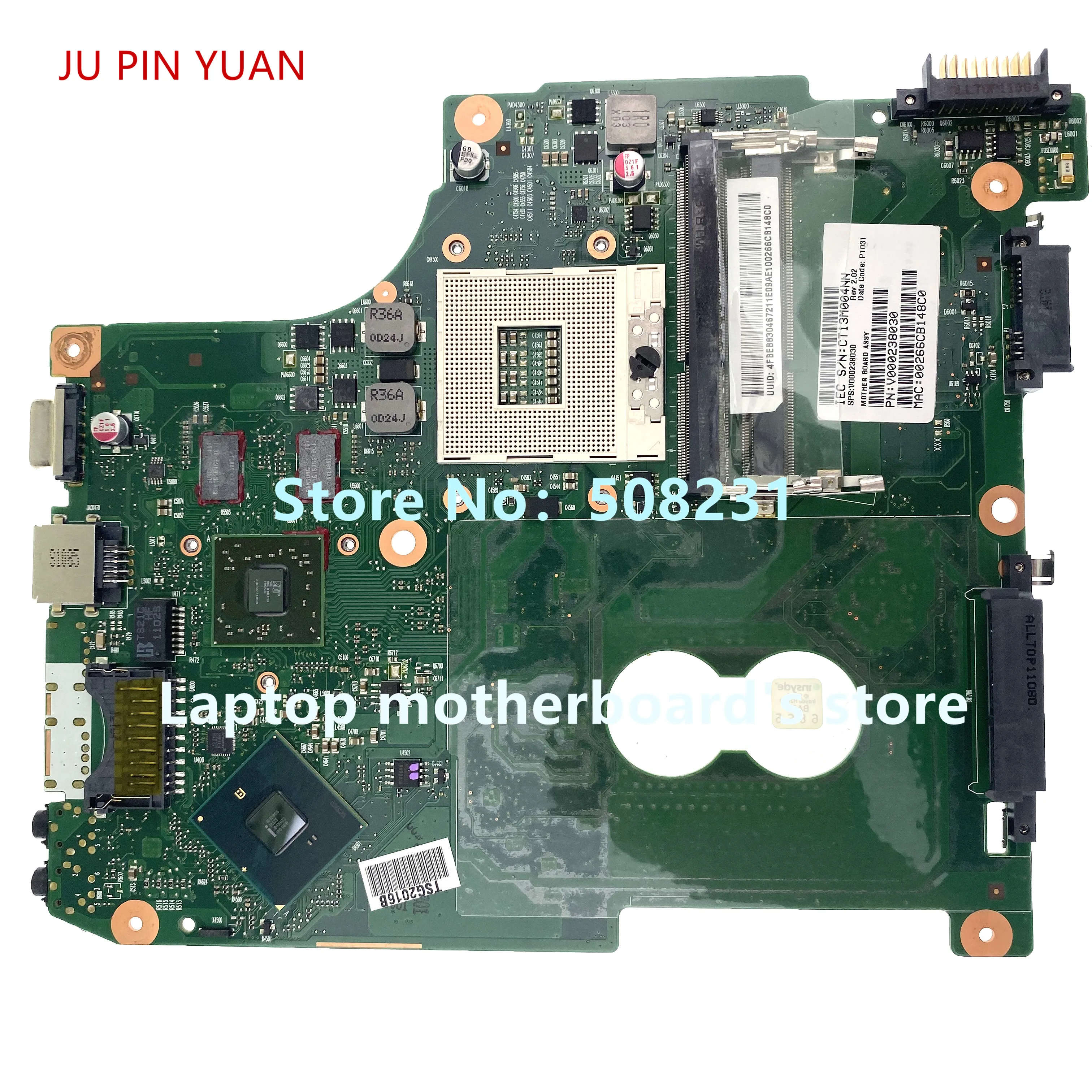 para Toshiba Satélite C600 Computador Portátil Placa-mãe 100% Totalmente Testado V000238030 Placa-mãe para notebook