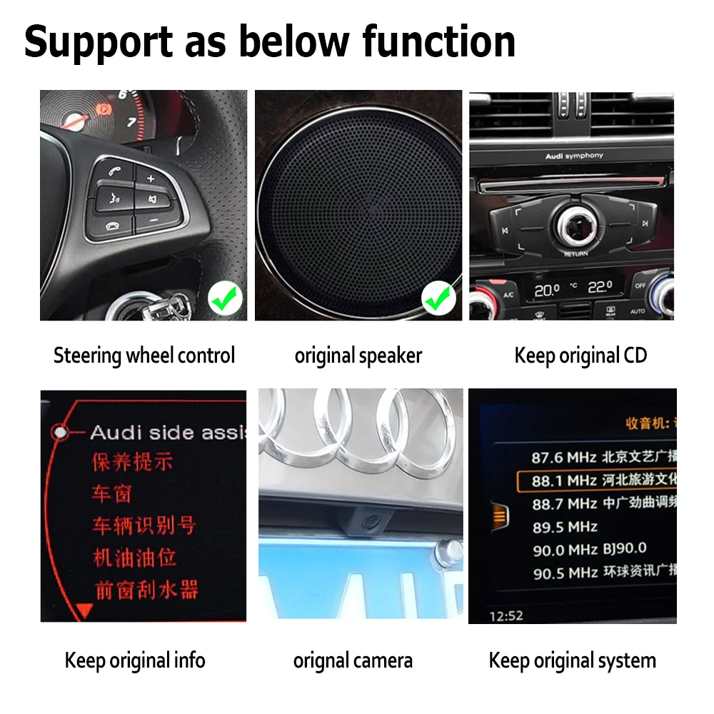 8 &quotAndroid 2G RAM для Audi A4 8K 2008 ~ 2012 MMI GPS сенсорный экран мультимедийный плеер Стерео