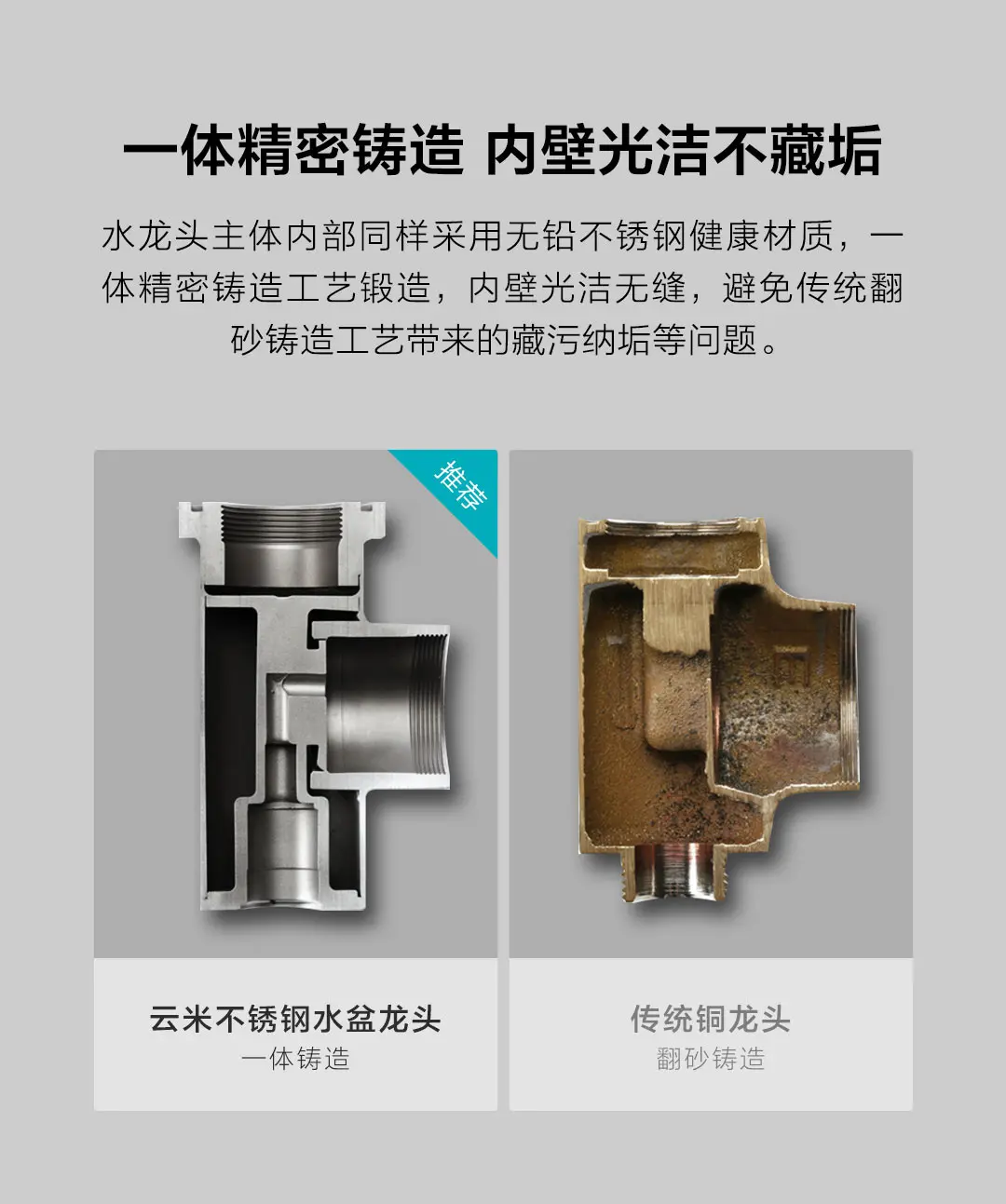 Xiaomi Mijia Youpin Yunmi кран из нержавеющей стали без свинца, здоровая Жилая вода 304 нержавеющая сталь горячей и холодной двойной контроль