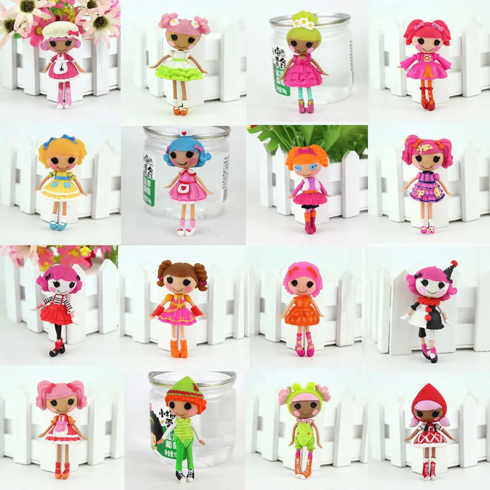 16 шт. мини куклы Lalaloopsy в одном, 3 дюйма оригинальные мини MGA куклы Lalaloopsy для детских игрушек, игровой дом каждый уникальный