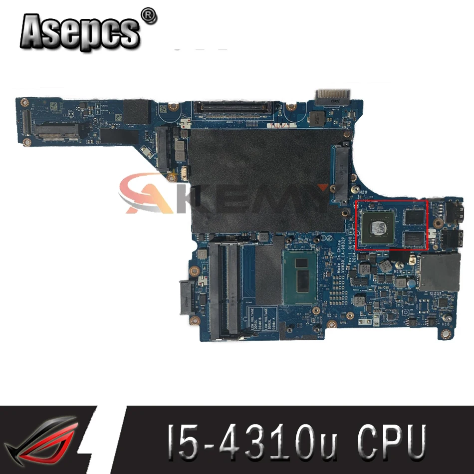 

Akemy For DELL E5440 Laptop Motherboard VAW30 LA-9832P With SR1EE I5-4310u 2.0GHz N14M-GE-S-A2 GT720M 100% Tested