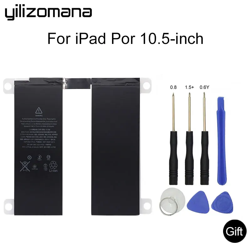 YILIZOMANA, аккумулятор для планшета, аккумулятор 8134 мА/ч, сменный аккумулятор, для iPad Pro 10,5, A1709, A1798, A1852, инструменты