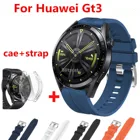 Ремешок силиконовый для Huawei GT3 46 мм, сменный Браслет из ТПУ для наручных часов Huawei Watch GT 3