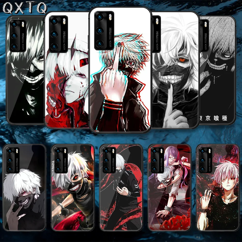 

QXTQ Tokyo Ghoul Tempered Glass Phone Case Cover For Huawei Honor Mate P 8 9 10 20 30 40 A X I Pro Lite Smart 2021 Shell