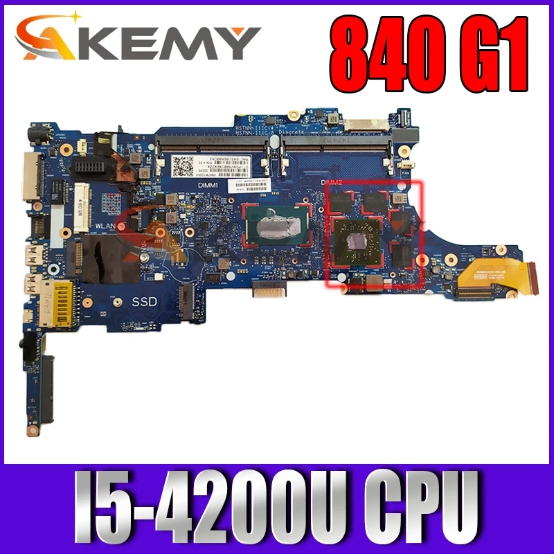 

FOR HP ELITEBOOK 840 G1 laptop motherboard 802516-001 802516-501 802516-601 6050A2559101 I5-4200U CPU 216-0842121 100% working