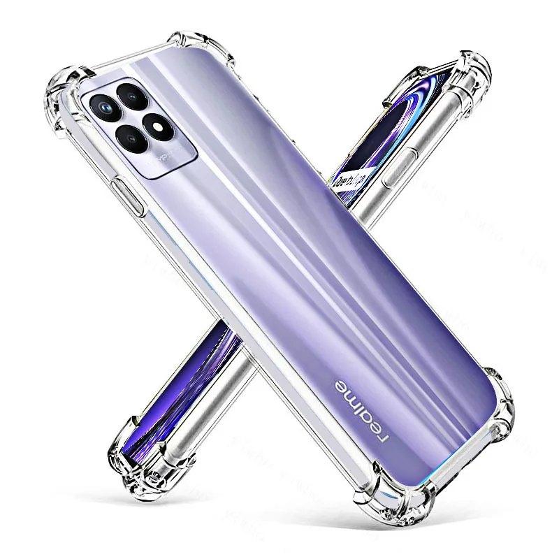 Противоударный силиконовый чехол для Oppo Realme 8i 6,6 дюйма, чехол для Realmi Realme8 Pro 8 s 8pro 8 S 8 I I8, защитный прозрачный чехол из ТПУ