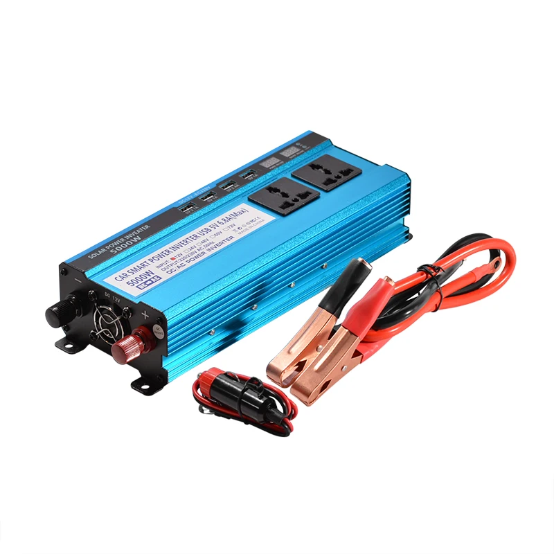 

Solar Inverter 12/24/48V 220V 5000W Inverter Voltage Converter Transformer 4 USB Solar Power Inverter Charger For Car Home