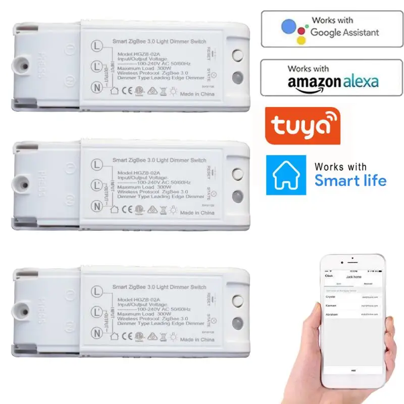 

ZigBee Smart Home House Wireless Remote Switch Breaker Domotic LED Light Controller Module Alexa Google Home Smartlife Tuya APP