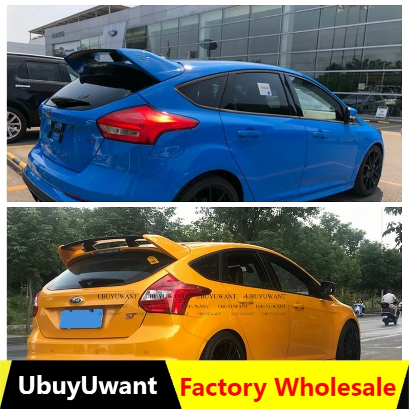 

UBUYUWANT For Ford Focus RS Hatchbck Roof Spoiler 2013 - 2017 High Quality ABS Plastic Car RearTail Wing Lip Spoiler For Focus