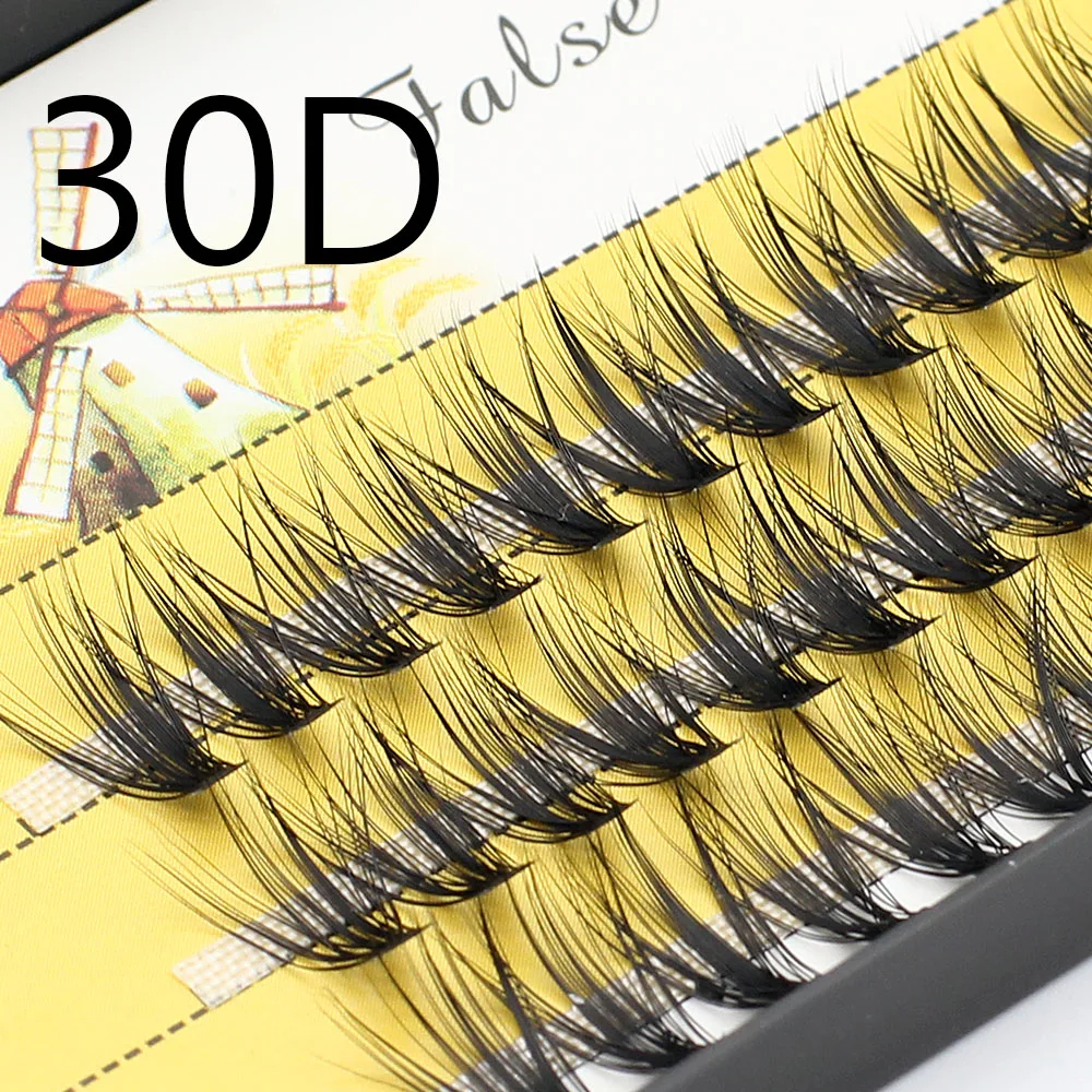 Wholesale 10D/20D/30D Lashes Cluster Eyelash Extension Faux Bunche Individual Makeup Cilias Natural Long Black 3D Volume Effect