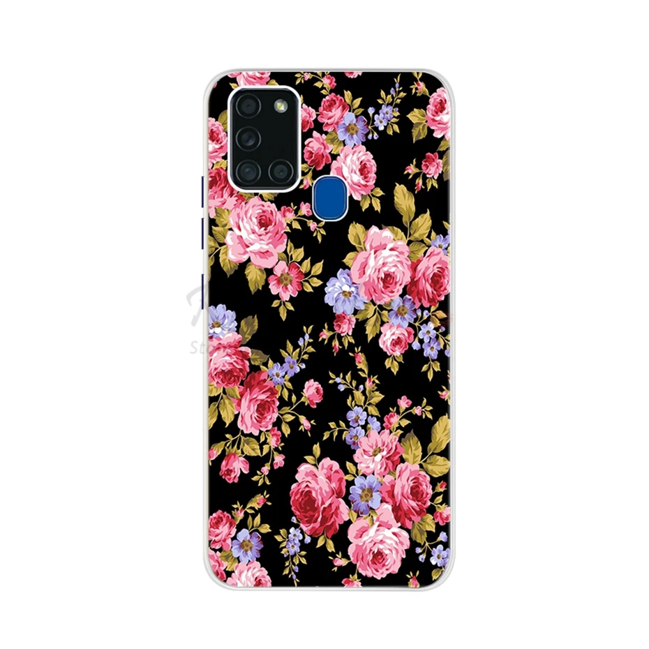Чехол для Samsung Galaxy A21S чехол A21 S 2020 мягкие силиконовые чехлы из ТПУ задняя крышка