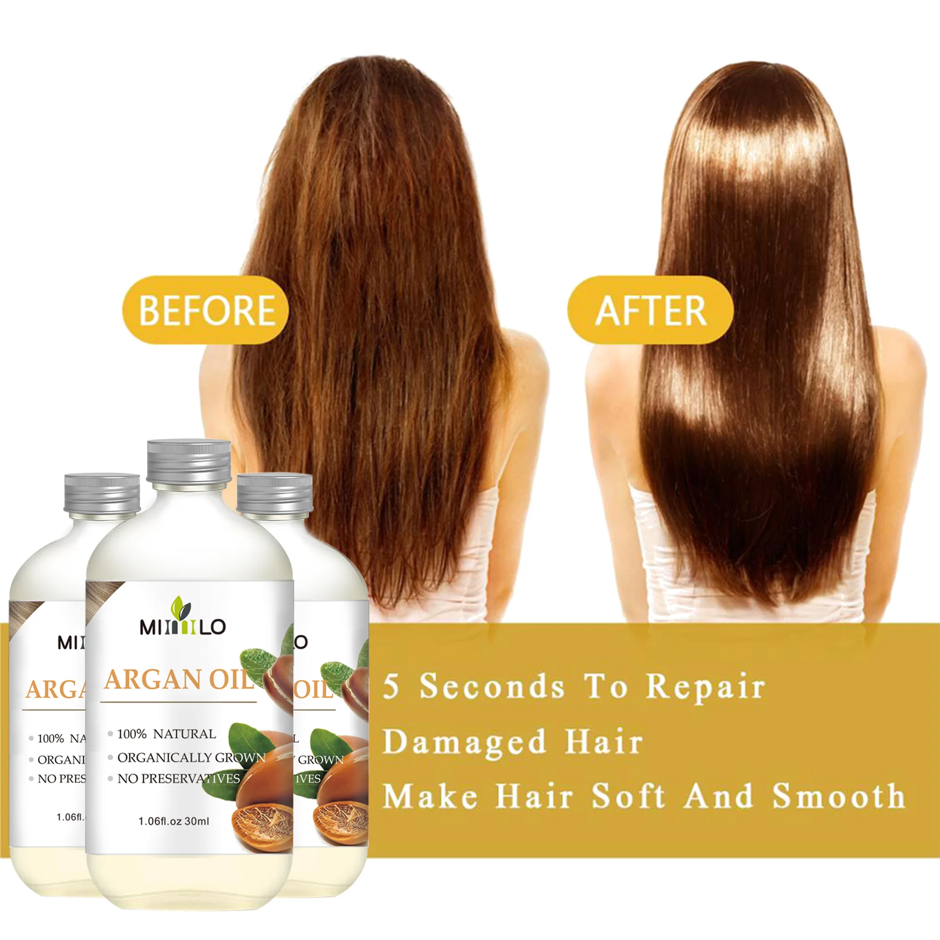 Argan Oil Color protection after dyeing fragile split care damage and scalding improve irritability 30ml | Красота и здоровье