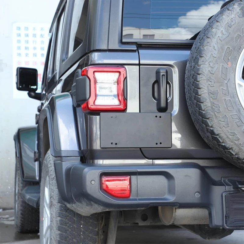 

Tailgate Grab Handle License Plate Frame Cover Trim Sticker for Jeep Wrangler JL 2018 2019 2020 2021 Accessories