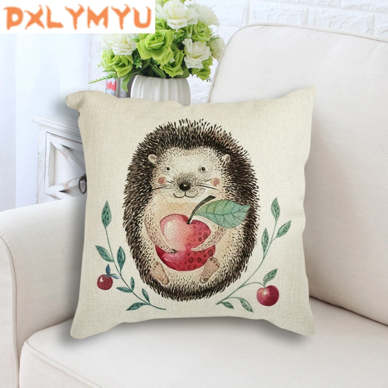 Декоративная льняная подушка для дивана наволочка в скандинавском стиле с