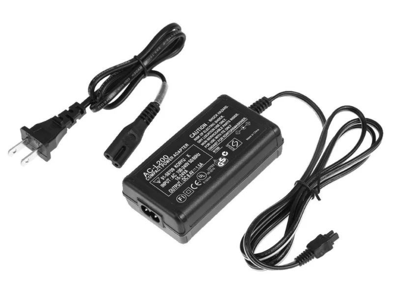 ForAC-L200 AC L200B L200C L200D адаптер питания зарядное устройство для Sony DCR-UX5 DCR-UX7 HDR-XR100 NEX VG20