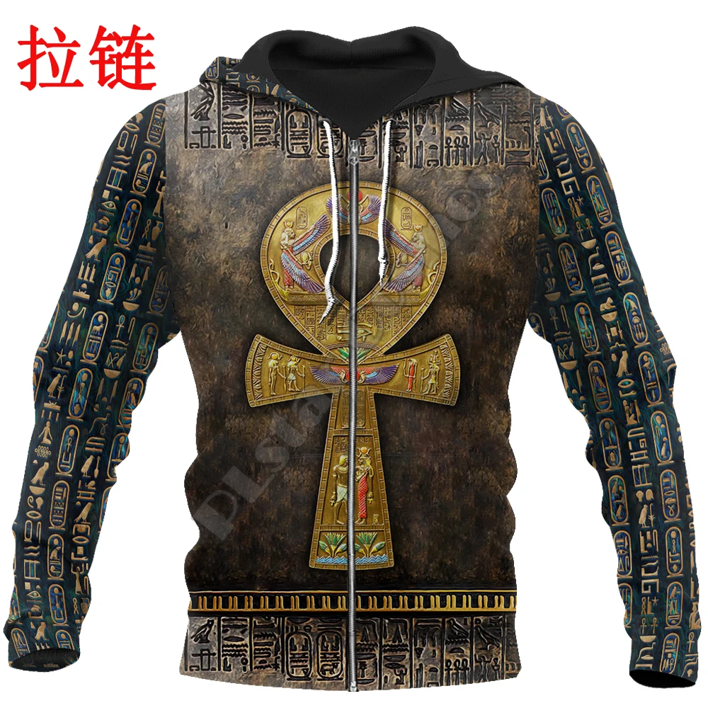 Древний Египет Анкх 3D одежда с принтом по всей поверхности унисекс Роскошная