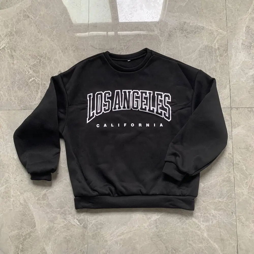 

Hoodies Women Autumn 2021 Simple All-match Letter Printed Leisure Oversize Pullovers Korean Warm Loose Streetwear Sweatshirts