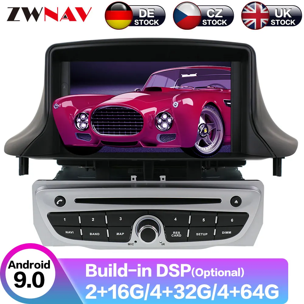 Автомагнитола для Renault Megane 3 Android 10 64 ГБ с GPS навигацией мультимедийный