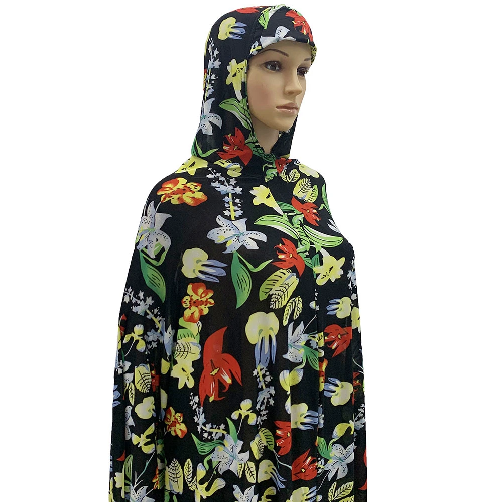 

1 Piece Hijab Kaftan Loose Prayer Abaya Islamic Prayer Clothes Muslim Female Long Dress Saudi Arabia Dubai Hooded lady dress