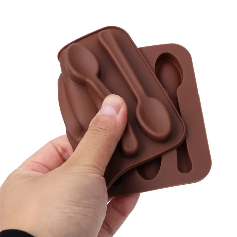

Cute Cake Mold Good Quality DIY Chocolate Six Spoons Mould Mold Silicone Baking Cake Decorating Topper Candy