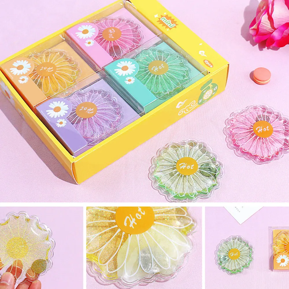 1pc Cute Cartoon Mini Hand Warmer Reusable Gel Pocket Hot Water Bags Instant Heating Pack Color Random | Бытовая техника
