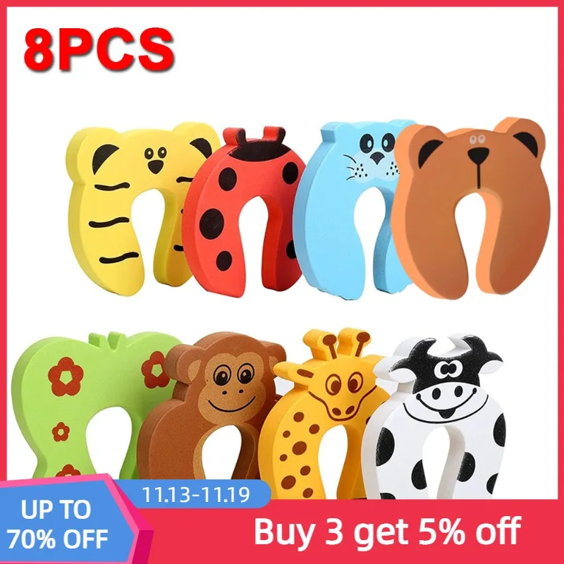 

8Pcs Finger Pinch Guard Door Stopper EVA C Shape Protection Baby Safety Foam Door Clamp Child or Pet From Getting Locked In Room