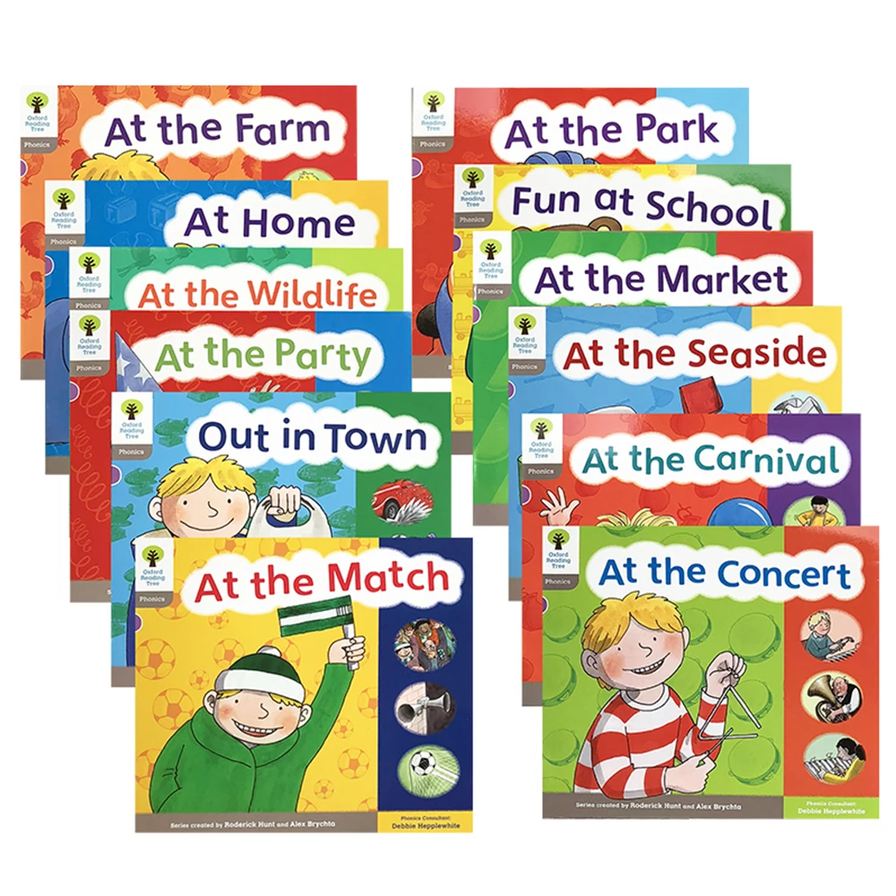 

12 Books/set Oxford Reading Tree Level 1 English Graded Reading Story Picture Books English Learning Book Educational Booklets