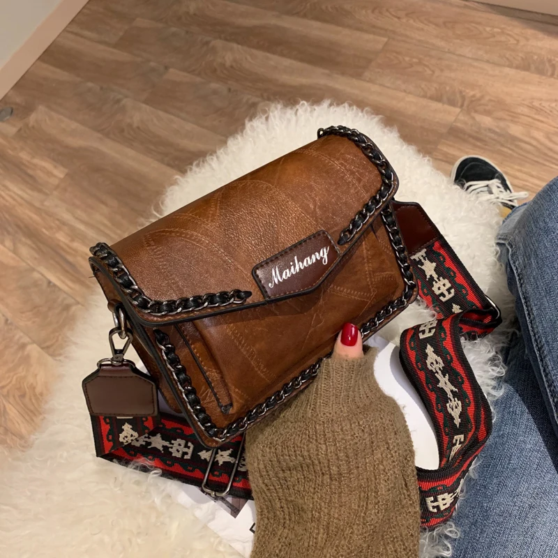 Женская наплечная сумка с металлической цепочкой вечерние ПУ кожи | Багаж и сумки