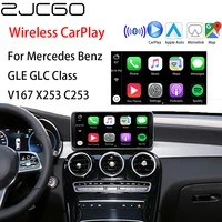 zjcgo wireless apple carplay android auto interface adapter box for mercedes benz gle glc class v167 x253 c253 ntg system