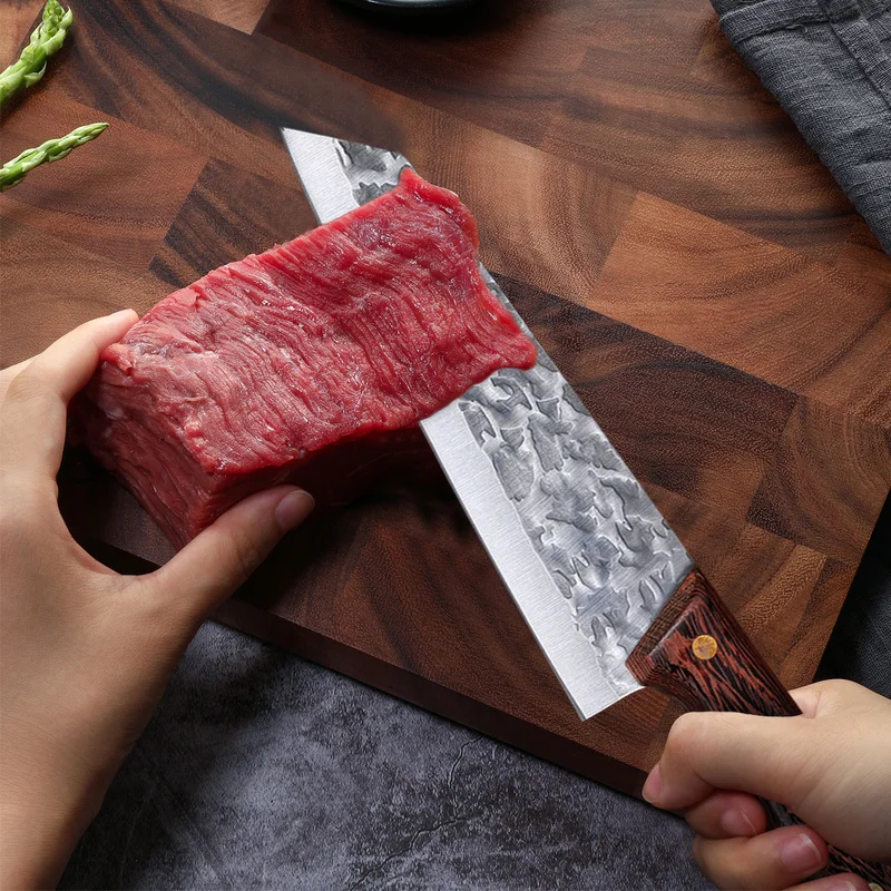 Нож кухонный кованый из нержавеющей стали профессиональный мясной нож
