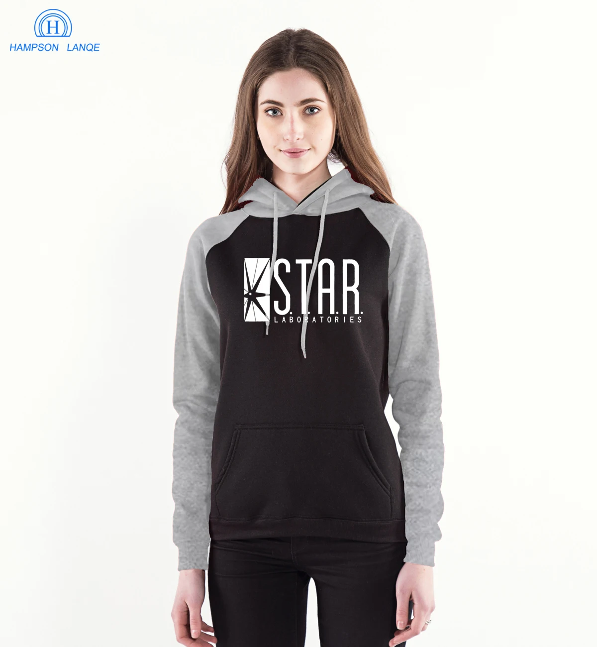 Женская толстовка с капюшоном Flash STAR Labs Raglan зимняя флисовая Лидер продаж 2020 |