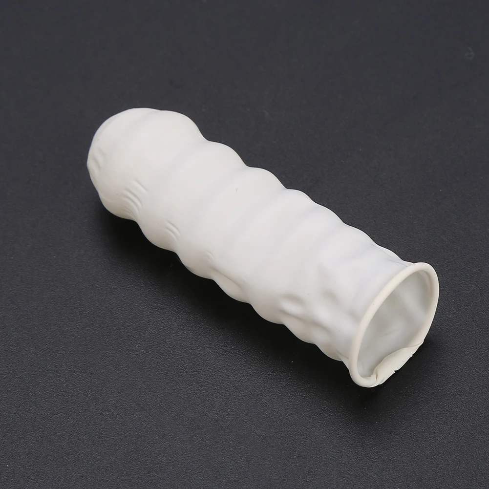 300 шт. натуральные латексные одноразовые перчатки палец кроватка эластичный