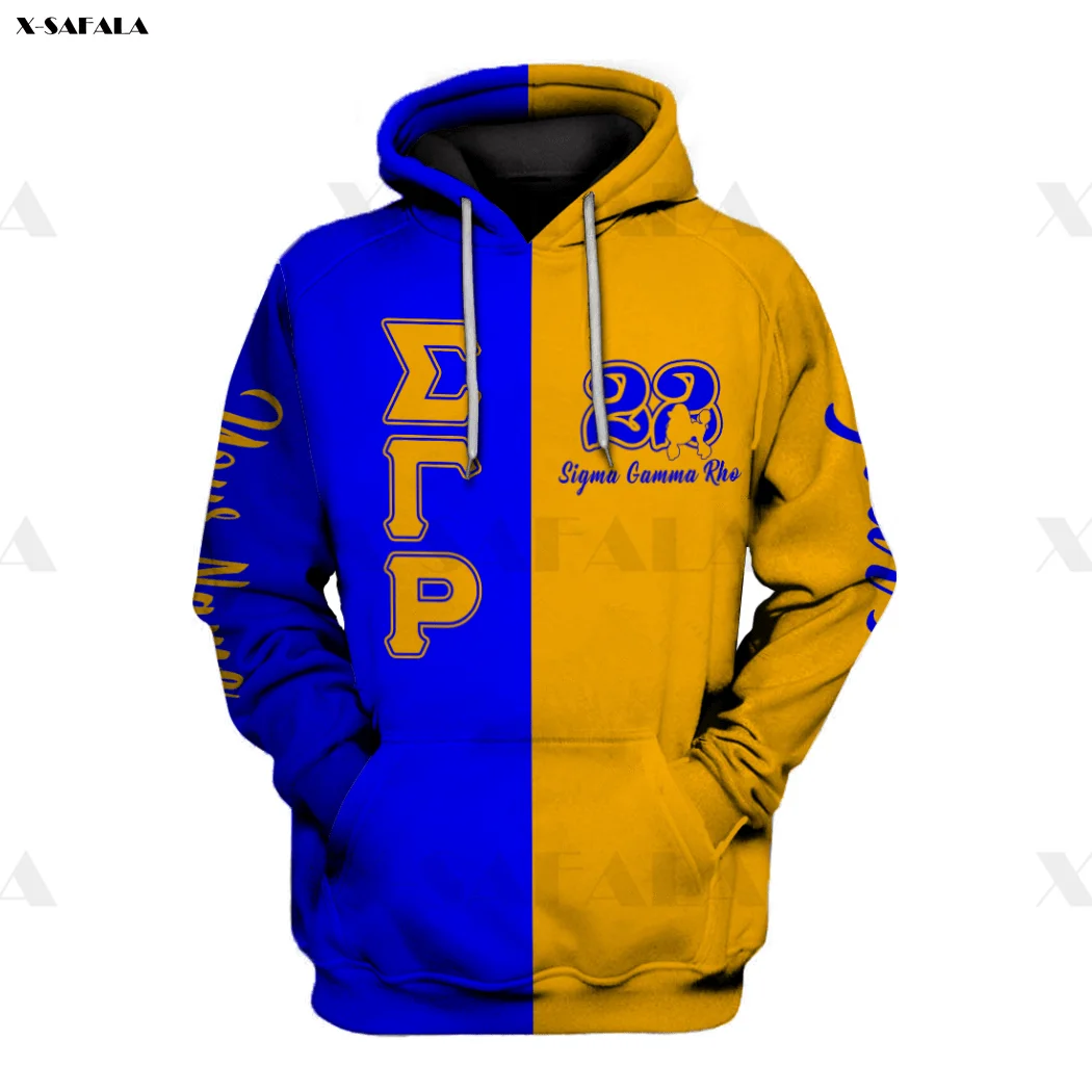 

2022 ΣΓΡ Sigma Gamma Rho Girl Yellow Reactivation Day 3D Printed Hoodie Man Women Outwear Zipper Pullover Sweatshirt Casual