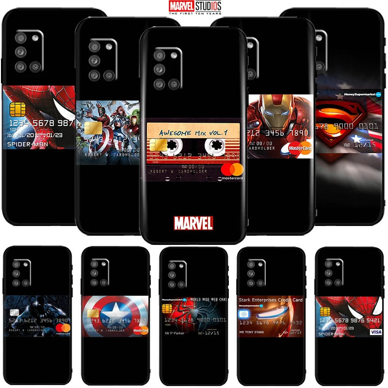 

Phone Case For Samsung Galaxy A31 Soft Coque Cover Marvel Avengers Comics Iron Man SpiderMan Venom Hulk Deadpool