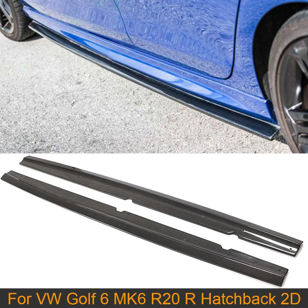 Боковые юбки из углеродного волокна для автомобиля фартук губ Для VW Age Golf 6 VI MK6 R20 R