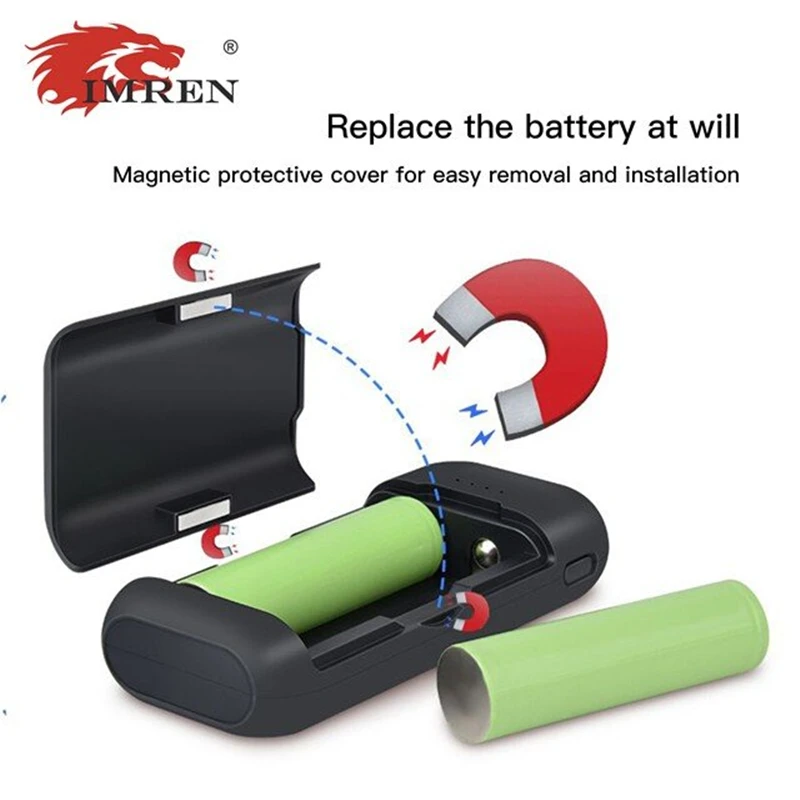 imren multiple safety protection handheld portable battery charger micro usb output 5v 2a power bank removal batteryno battery free global shipping