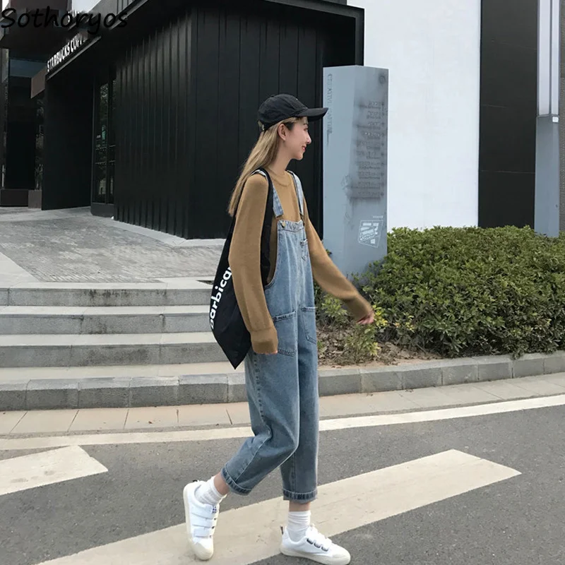 Комбинезоны для женщин 2020 универсальные винтажные комбинезоны до щиколотки с