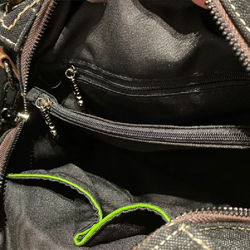 

women national style demin one shoulder bag for female casual multifunctional satchl travel crossbody bag