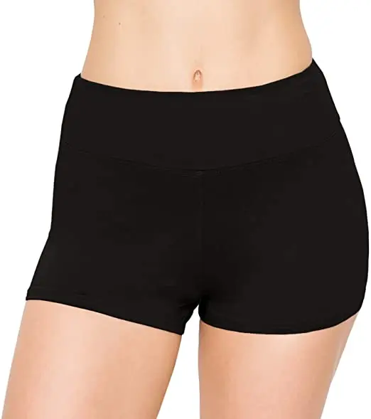 

Womens Low Waisted Lycra Spandex Running Dance Volleyball Workout Gymnastics Shorts