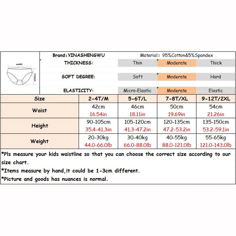 Хлопковые трусики для девочек 6 шт. нижнее белье с милым мультяшным принтом