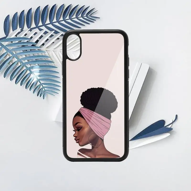 

African girl woman black Phone Case PC for iPhone 11 12 pro XS MAX 8 7 6 6S Plus X 5S SE 2020 XR