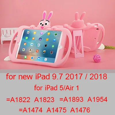 p 9.7 Силиконовый чехол для iPad air 2, 9,7 дюймов,,, детская подставка с милым Кроликом, чехол для планшета для iPad mini 2, 3, 4, 5, чехол - Цвет: p 9.7