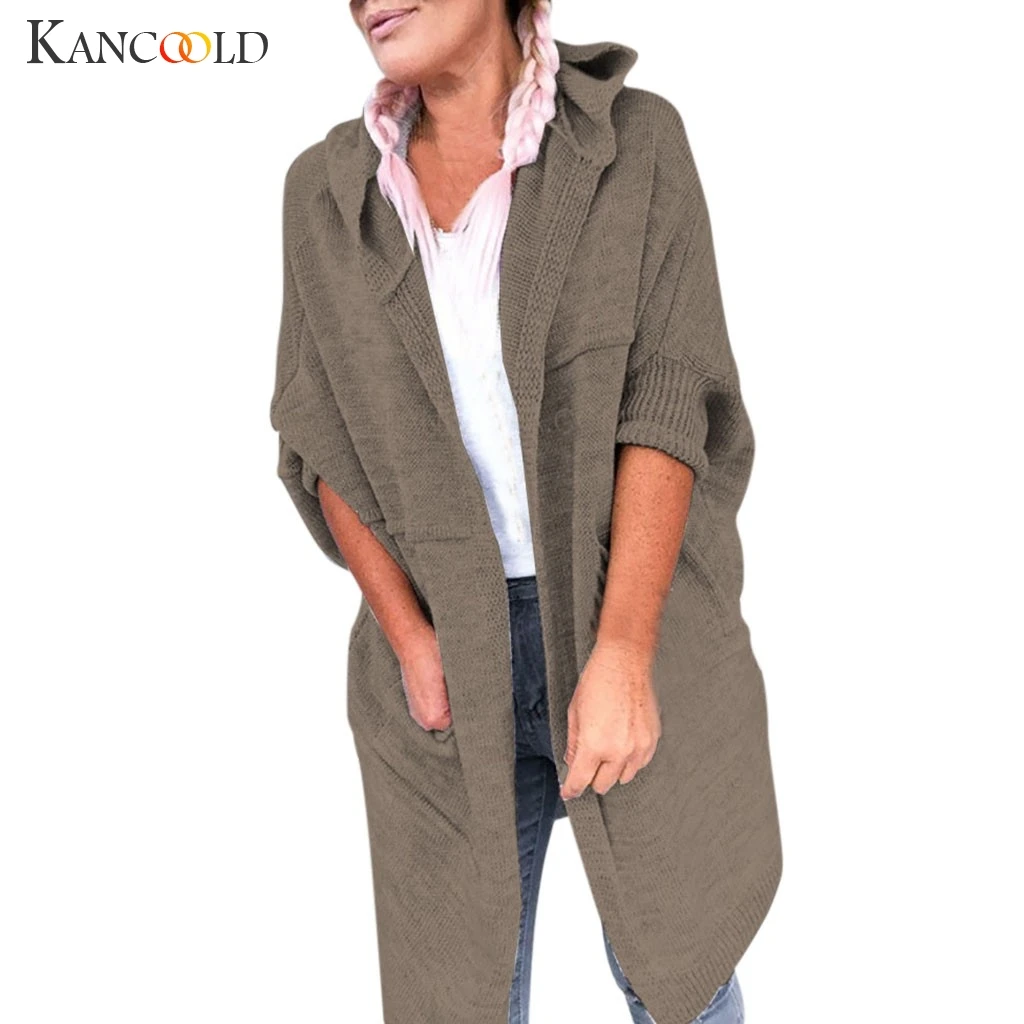 Женский длинный кардиган KANCOOLD свободный кашемировый большого размера на осень |
