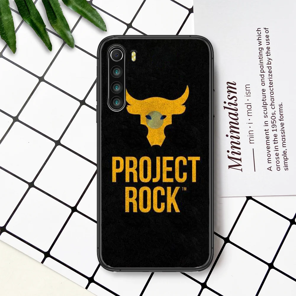 

Project Rock To Fight Phone Case For Xiaomi Redmi Note 7 8 8T 9 9S 4X 7 7A 9A K30 Pro Ultra black Waterproof Silicone Back