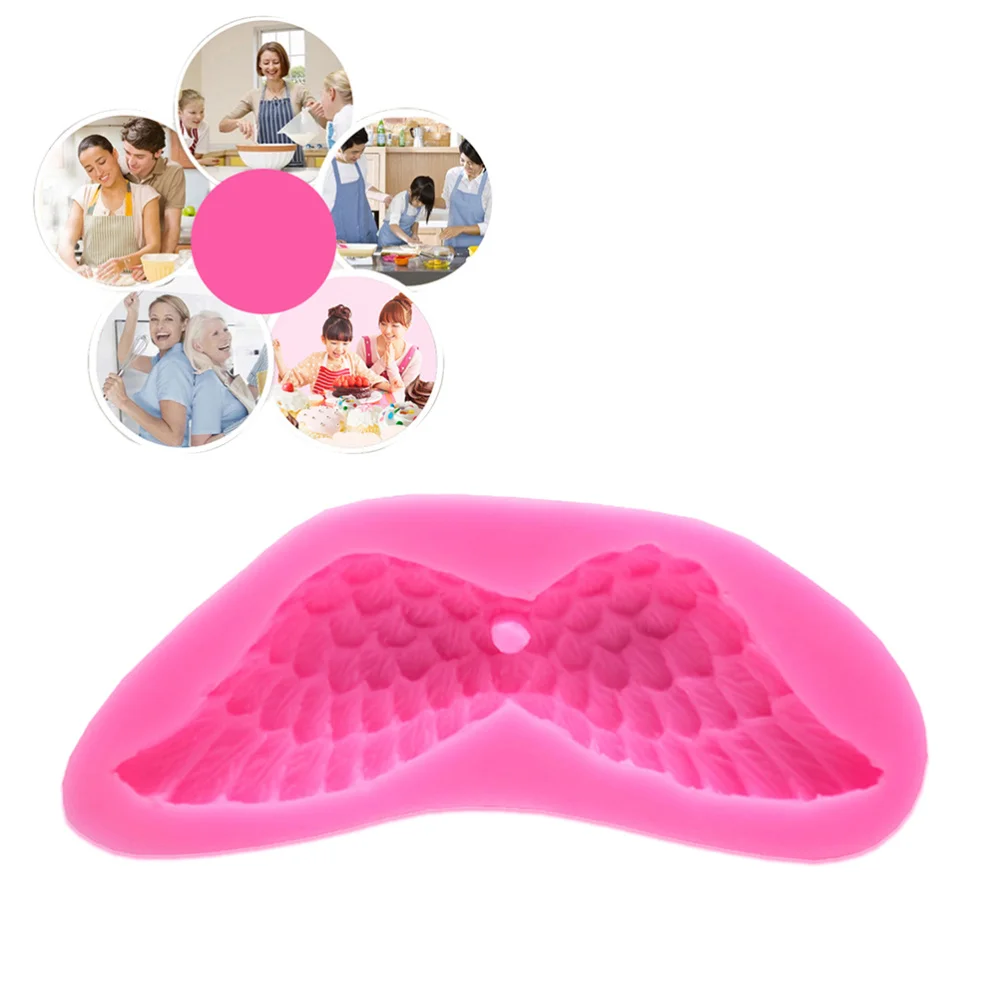 

Silicone Angel Molds Cake Decorating Tools Bakeware Cupcake Dessert Chocolate Fondant Mold (Pink)