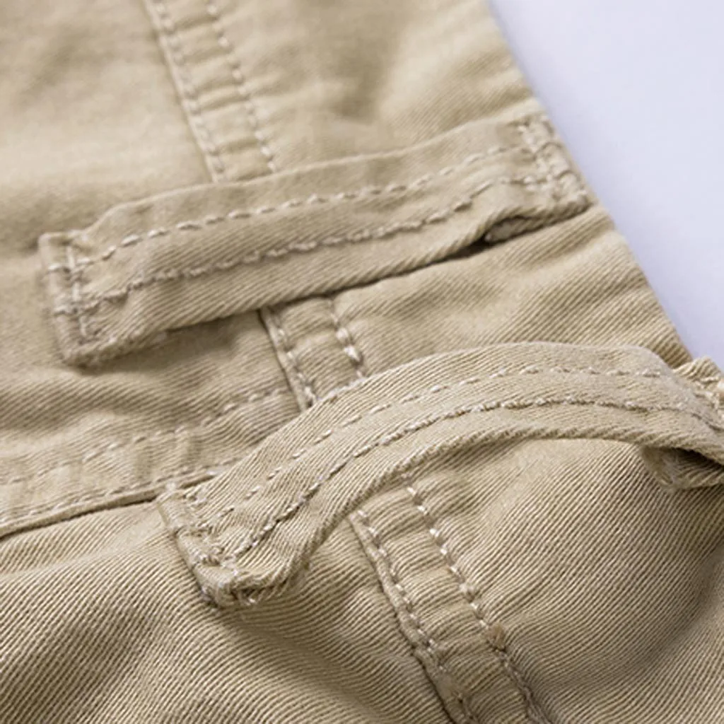 

Short Masculino Men Button New Style Cotton Multi-pocket Overalls Shorts Fashion Pant