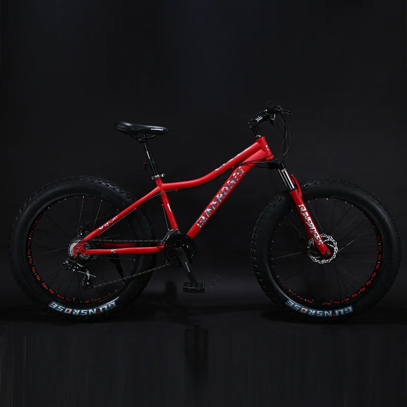 Fatbike 7/21/24/27 Variable Speed Off-Road Beach Snow Widened Big Wheel Fat Tire Mountain Bike Stunt MTB for Men Women | Спорт и