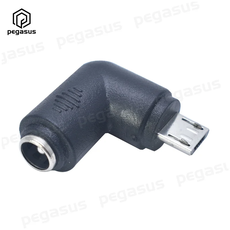 DC 5 5*2 1 мм гнездо к USB Micro 5P мужской локоть адаптер питания | Электроника