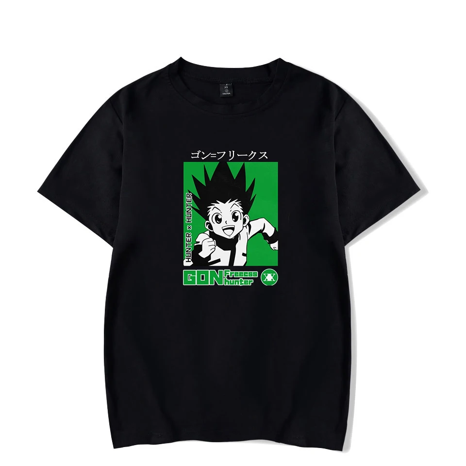 Аниме Hunter X иероглифы короткий рукав Футболка Harajuku летние топы для детей